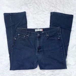 LEVI’S Women’s 515 Boot Cut Dark Wash Blue Denim Jeans Plus Size 16 M